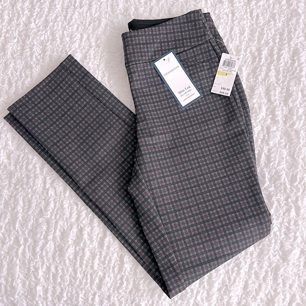 Charter Club Slim Cambridge Pants /waist smoothing
